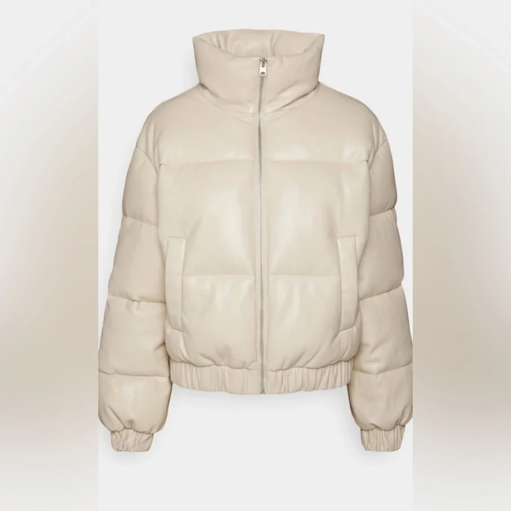 Abercrombie & Fitch CINCHED CUFF MINI PUFF - Winter Jacket beige size M - Picture 4 of 14